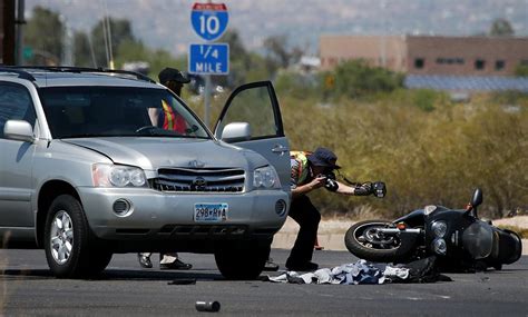 Officials say the man was ejected, and he. . Motorcycle crash tucson